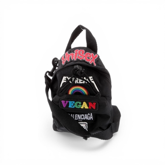 Balenciaga Handbags - Balenciaga Mini Explorer Backpack Crossbody Black Nylon Patches